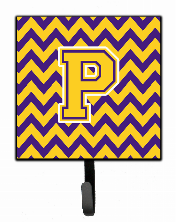 Letter Chevron Purple and Gold Leash or Key Holder - 638508305428