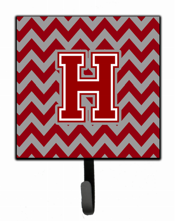 Letter Chevron Maroon and White Leash or Key Holder - 638508307347