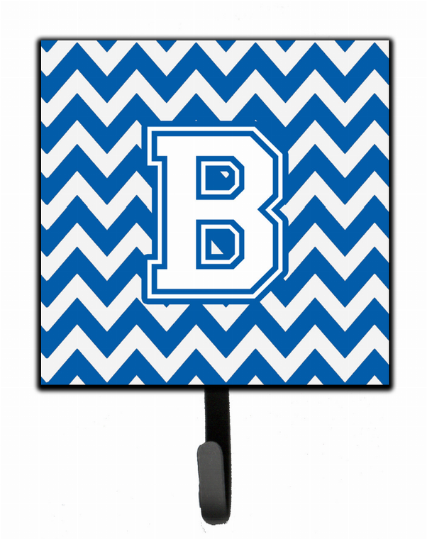Letter Chevron Blue and White Leash or Key Holder - 638508306289