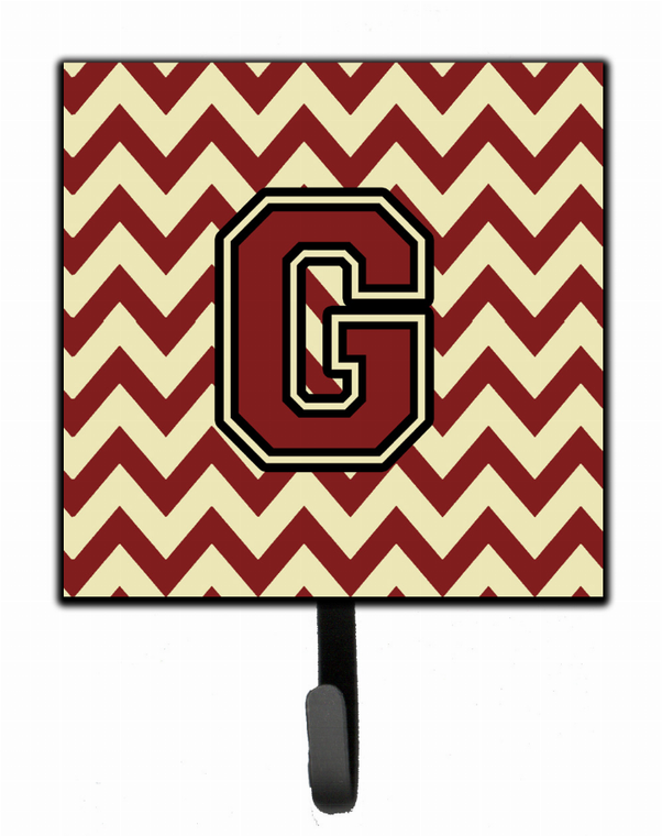 Letter Chevron Maroon and Gold Leash or Key Holder - 638508310149