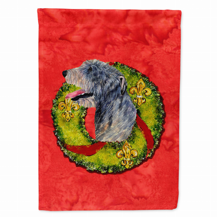 Christmas Wreath With Dog Flag Garden Size - 705332049948