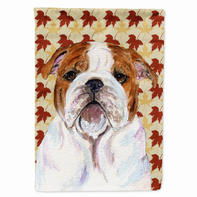 Fall Leaves with Dog Portrait Flag Garden Size - 705332064262