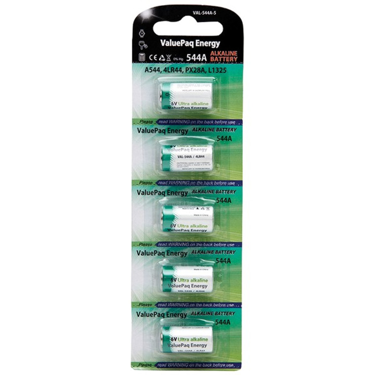 ValuePaq Energy 544A Alkaline Cylindrical Cell Batteries, 5 pk - 076097324824