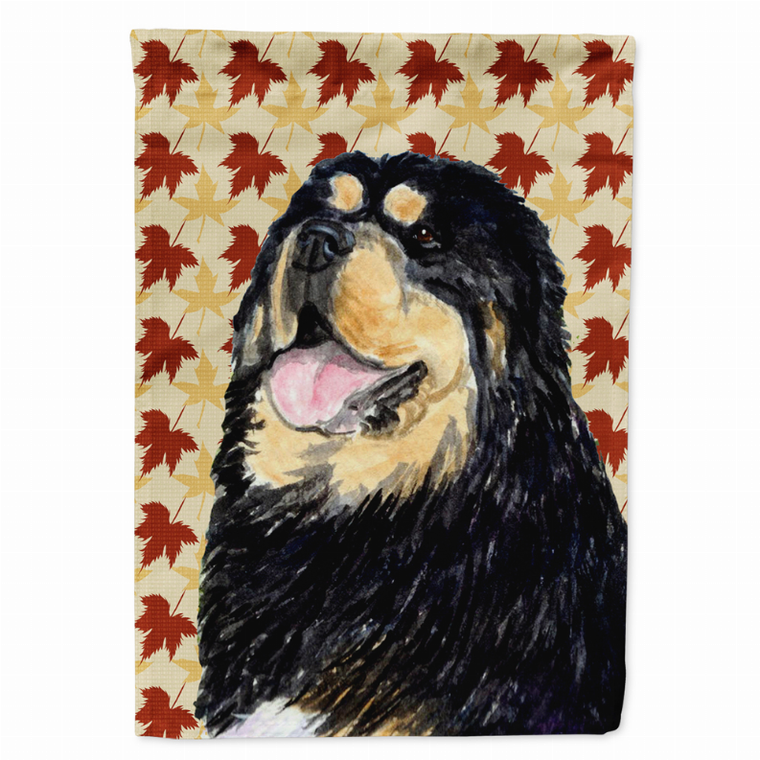 Fall Leaves with Dog Portrait Flag Garden Size - 705332063982