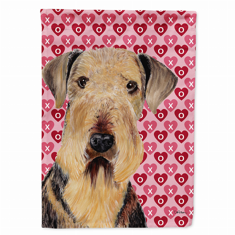 Hearts Love and Valentine's Day Dog Portrait Flag Garden Size - 705332063654