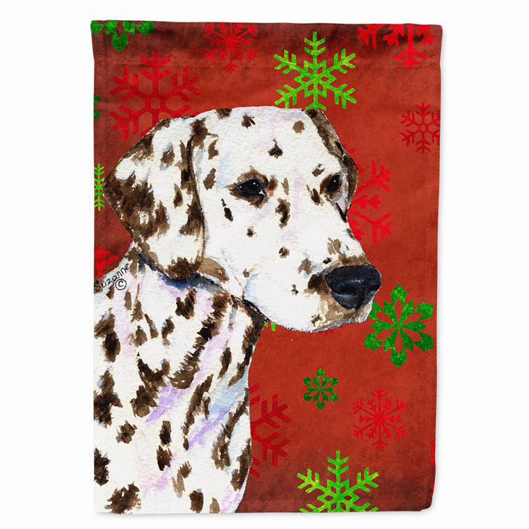 Red and Green Snowflakes Holiday Christmas Dog Flag Garden Size - 705332069847