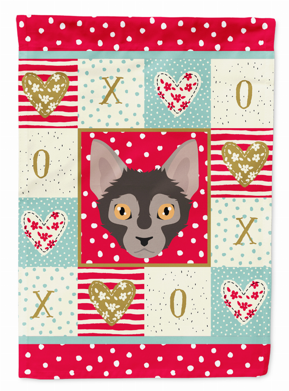 Lykoi Cat Love Flag Garden Size - 194030084427