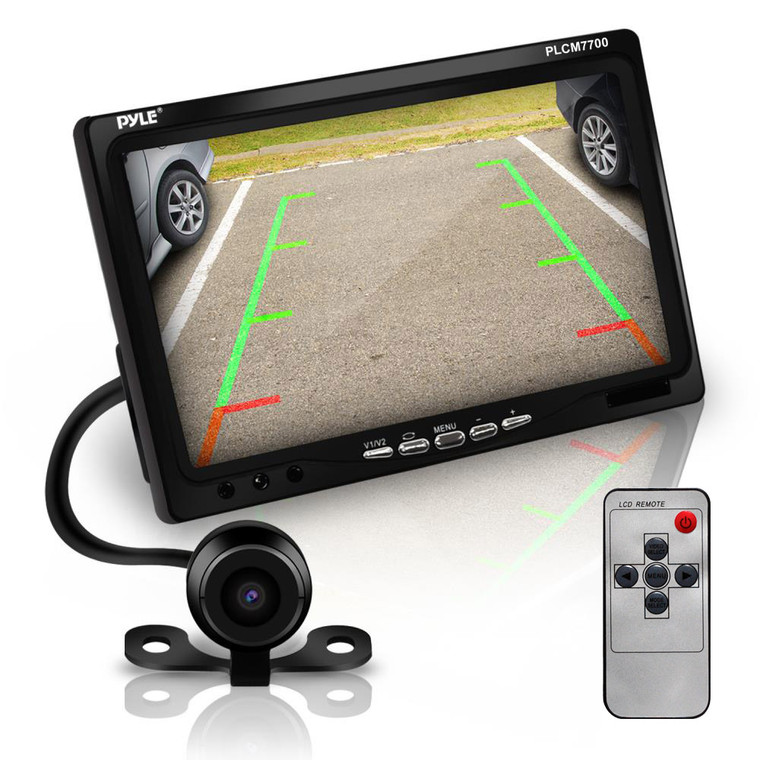 Pyle 7" Monitor W/ Rearview License Plate Camera - 068889010572