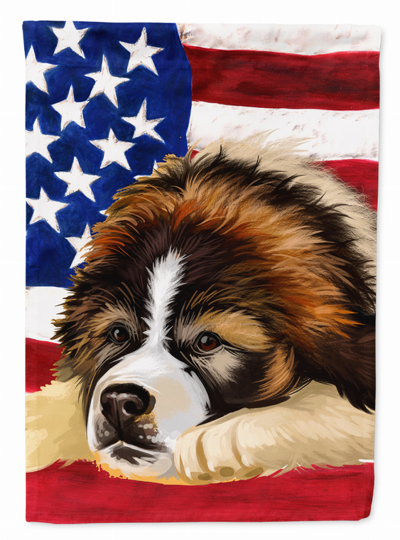 American Flag with Dog Artwork Flag Garden Size - 194030222348
