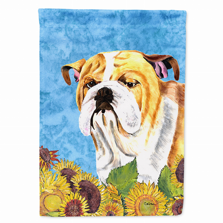 Dog in Summer Flowers Flag Garden Size - 705332047234