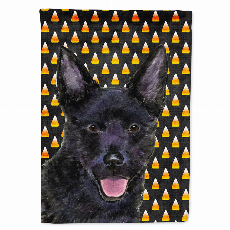 Candy Corn Halloween Dog Portrait Flag Garden Size - 705332061797