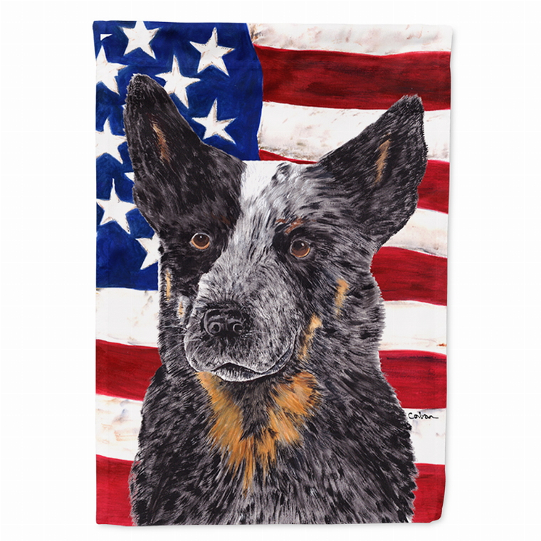 USA American Flag with Dog Flag Garden Size - 705332047685
