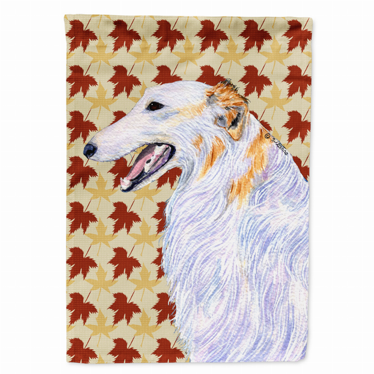 Fall Leaves with Dog Portrait Flag Garden Size - 705332064354