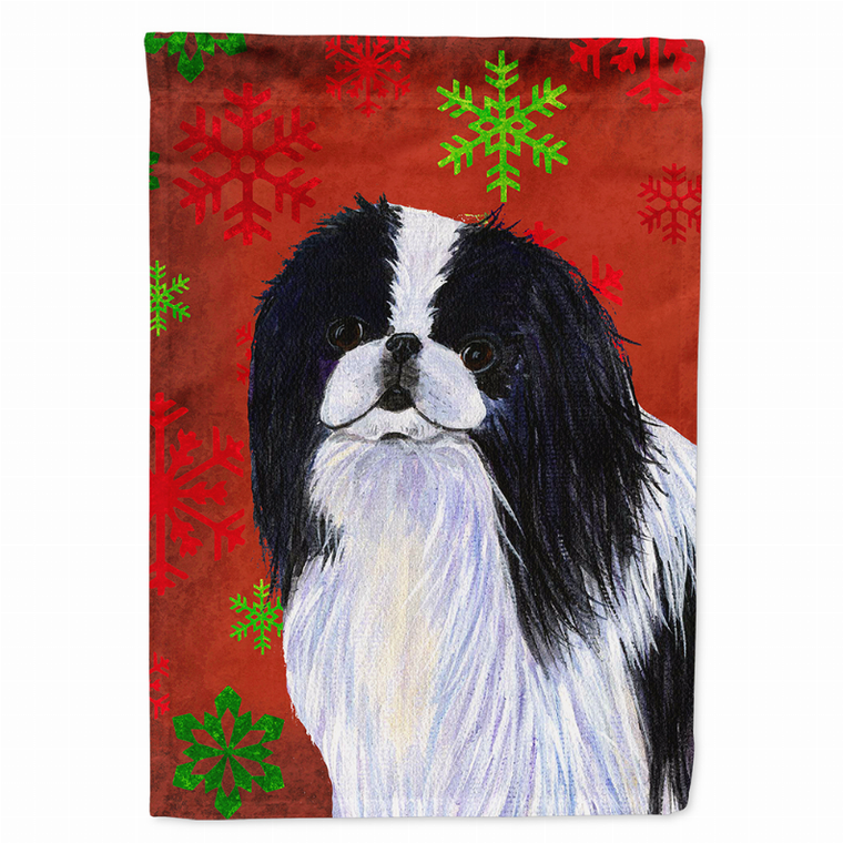 Red and Green Snowflakes Holiday Christmas Dog Flag Garden Size - 705332069823