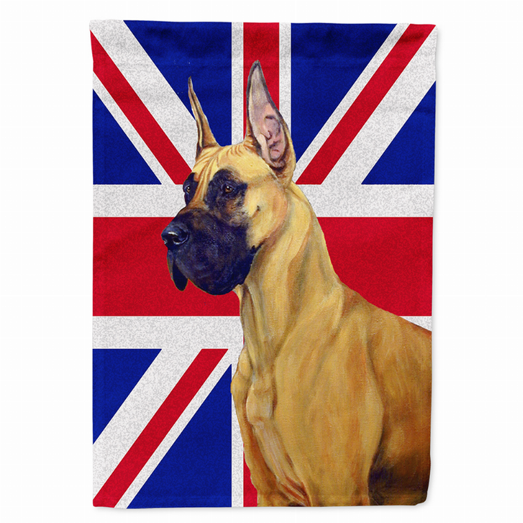Dog with English Union Jack British Flag Garden Size Flag - 615872824922