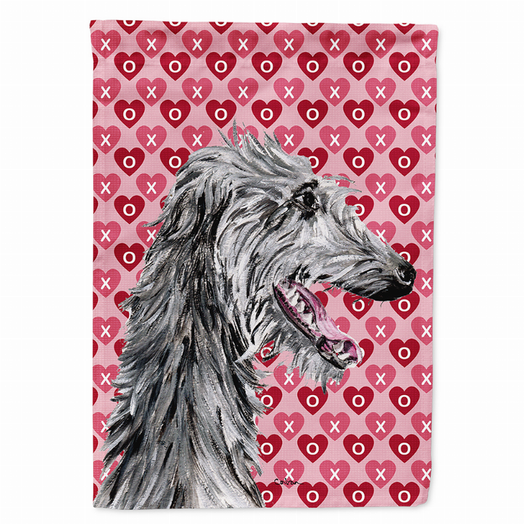 Hearts Love and Valentine's Day Dog Portrait Flag Garden Size - 615872809462