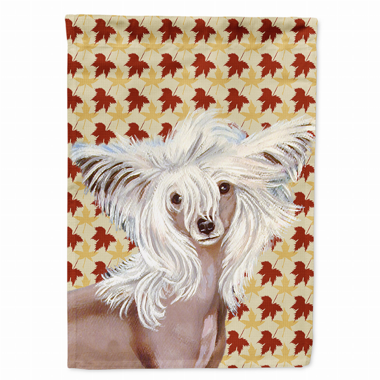 Dog Fall Leaves Portrait Flag Garden Size - 705332066235