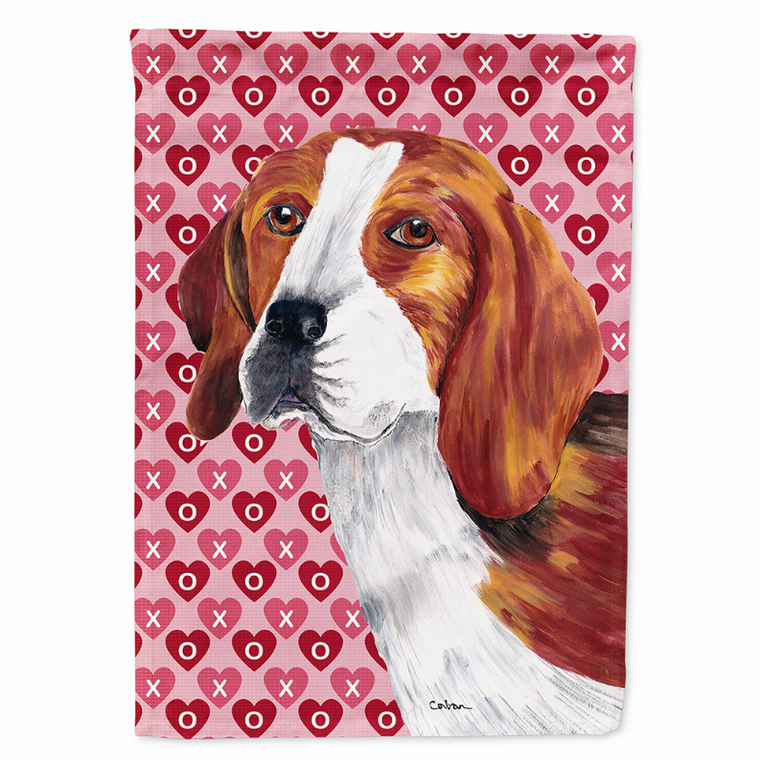 Hearts Love and Valentine's Day Dog Portrait Flag Garden Size - 705332063692