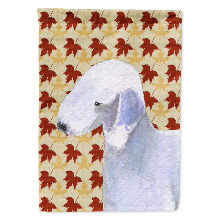 Fall Leaves with Dog Portrait Flag Garden Size - 705332064279