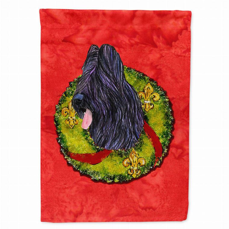 Christmas Wreath With Dog Flag Garden Size - 705332049801