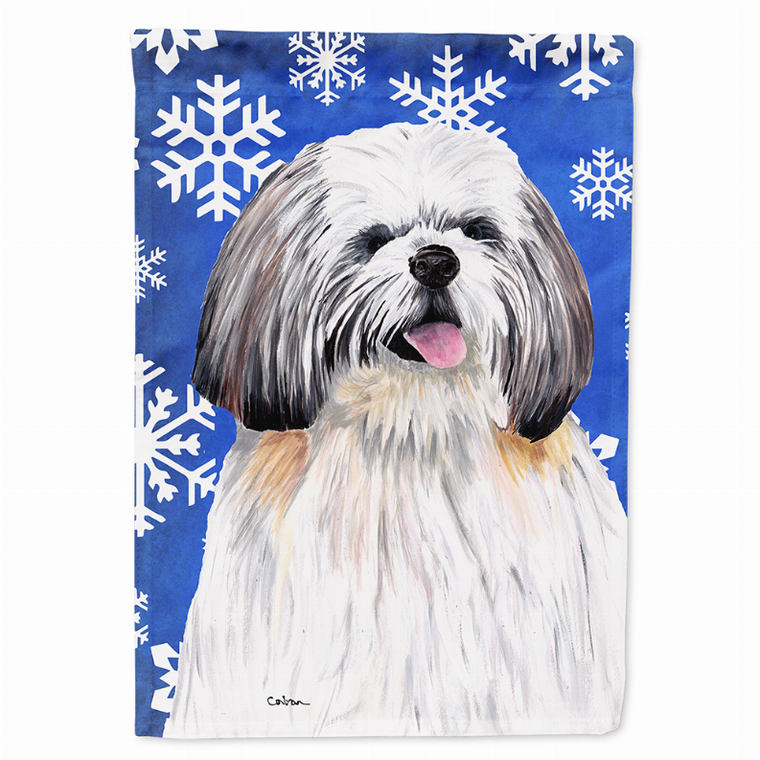 Winter Snowflakes Holiday Dog Flag Garden Size - 705332067836