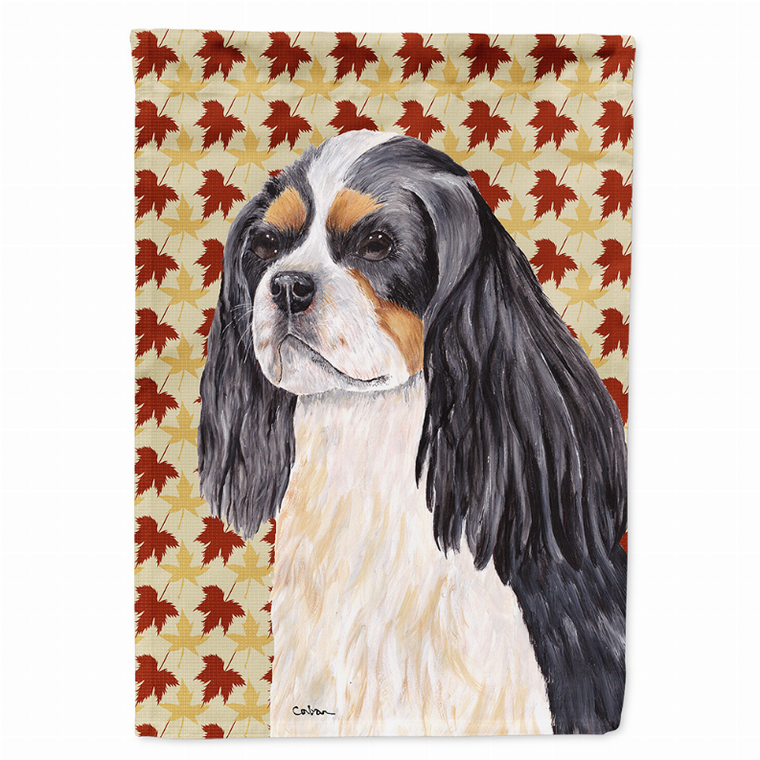 Fall Leaves with Dog Portrait Flag Garden Size - 705332063319