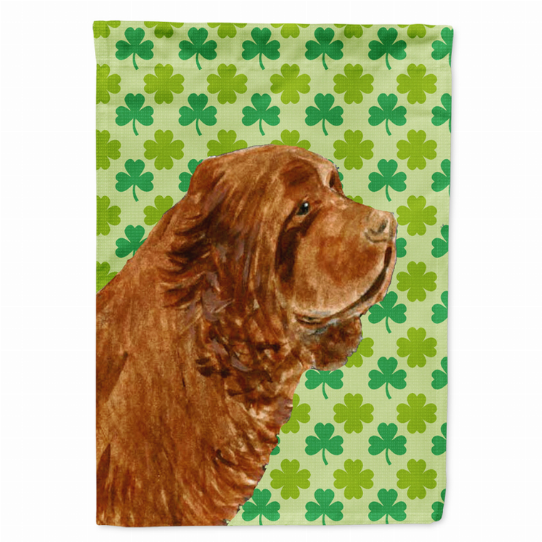 St. Patrick's Day Shamrock Dog Portrait Flag Garden Size - 705332064682