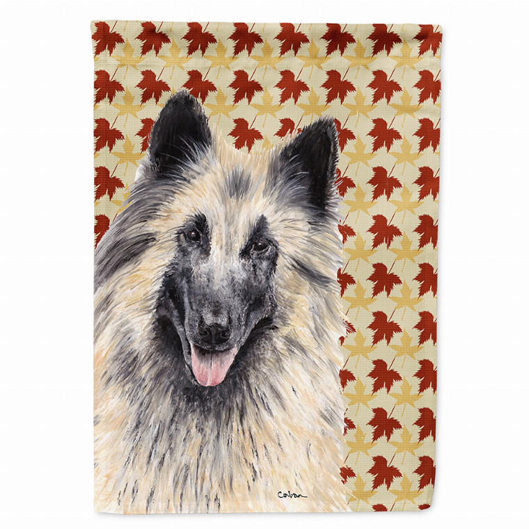Fall Leaves with Dog Portrait Flag Garden Size - 705332063333