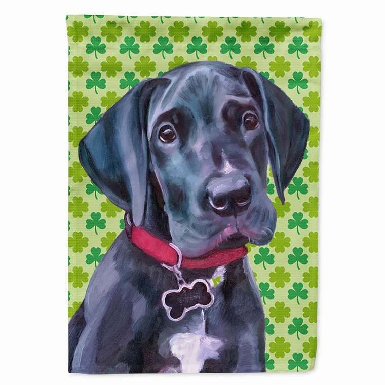 St. Patrick's Day Shamrock Dog Portrait Flag Garden Size - 638508065025