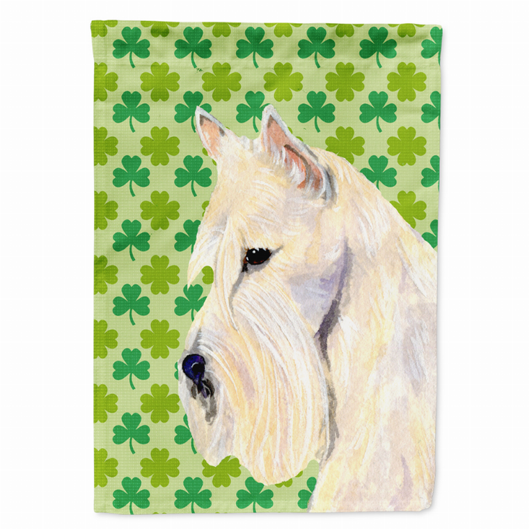 St. Patrick's Day Shamrock Dog Portrait Flag Garden Size - 705332064484