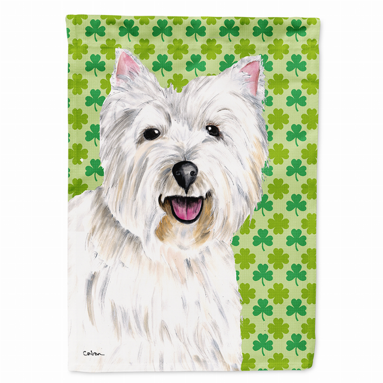 St. Patrick's Day Shamrock Dog Portrait Flag Garden Size - 705332062718