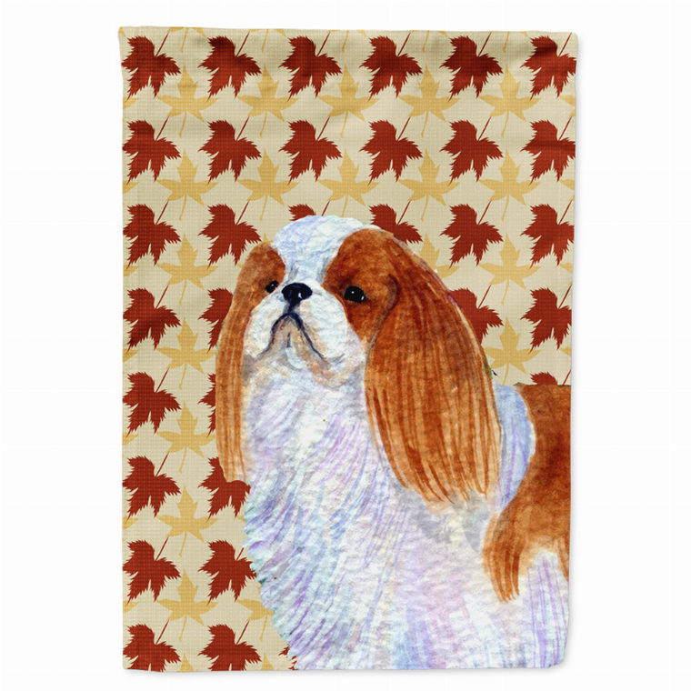 Fall Leaves with Dog Portrait Flag Garden Size - 705332064033