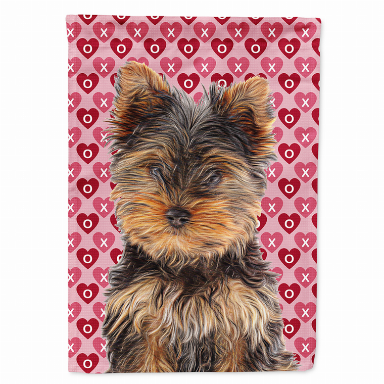 Hearts Love and Valentine's Day Dog Portrait Flag Garden Size - 615872864331