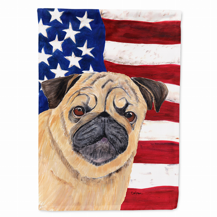USA American Flag with Dog Flag Garden Size - 705332046671