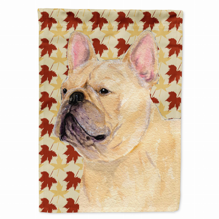 Fall Leaves with Dog Portrait Flag Garden Size - 705332064255
