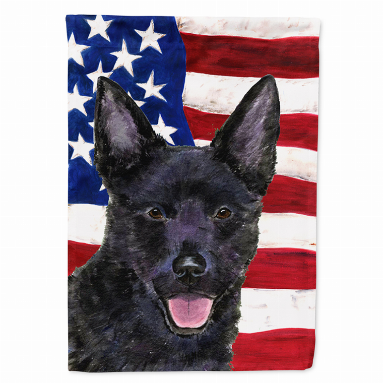 USA American Flag with Dog Flag Garden Size - 705332048279