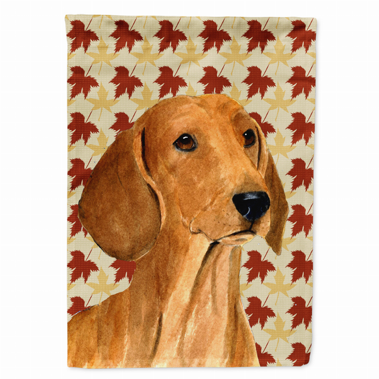 Fall Leaves with Dog Portrait Flag Garden Size - 705332064231
