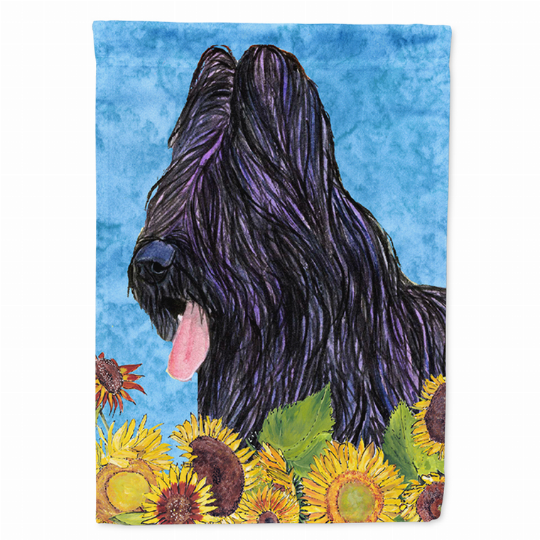 Dog in Summer Flowers Flag Garden Size - 705332049245