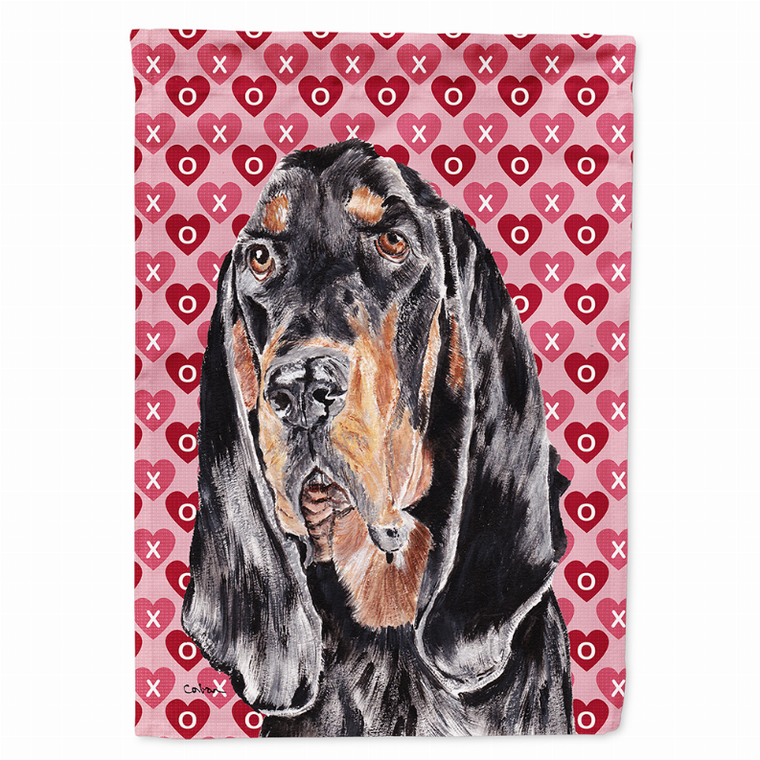 Hearts Love and Valentine's Day Dog Portrait Flag Garden Size - 615872779765