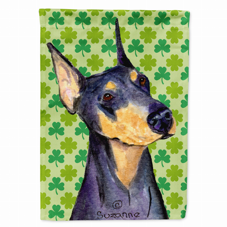 St. Patrick's Day Shamrock Dog Portrait Flag Garden Size - 705332064835