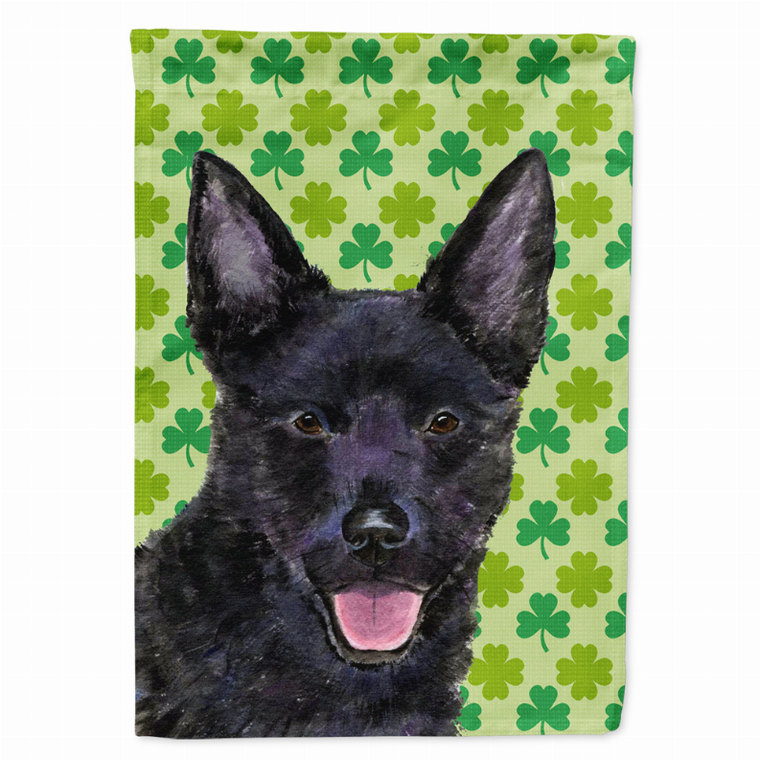St. Patrick's Day Shamrock Dog Portrait Flag Garden Size - 705332064804