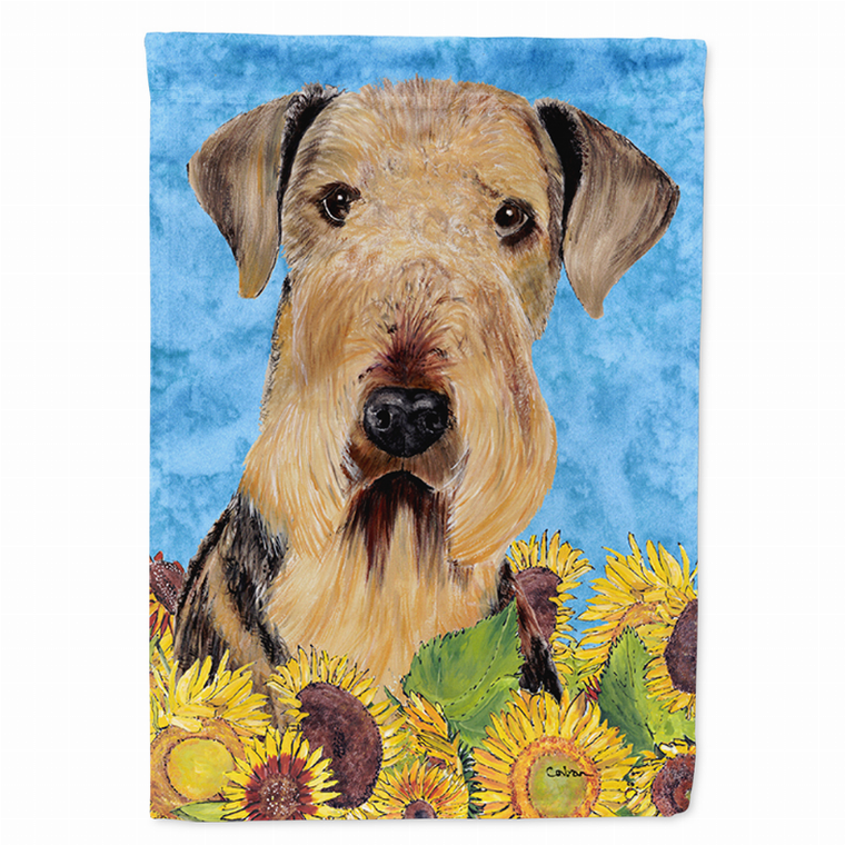 Dog in Summer Flowers Flag Garden Size - 705332047289