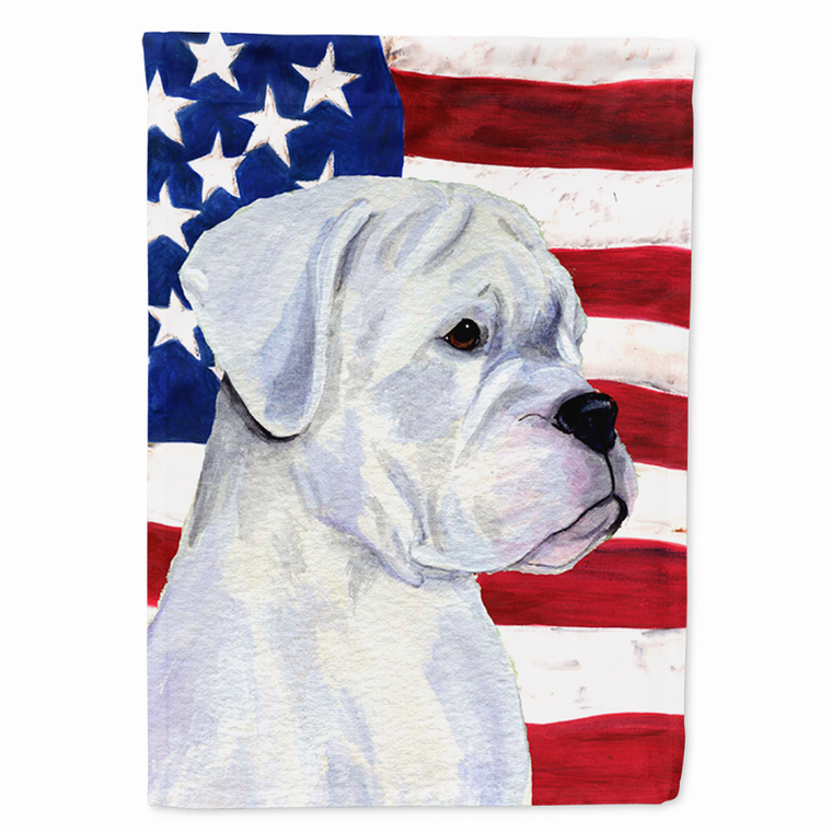 USA American Flag with Dog Flag Garden Size - 705332048385