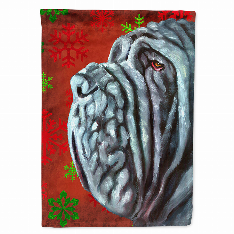 Red and Green Snowflakes Holiday Christmas Dog Flag Garden Size - 638508065056