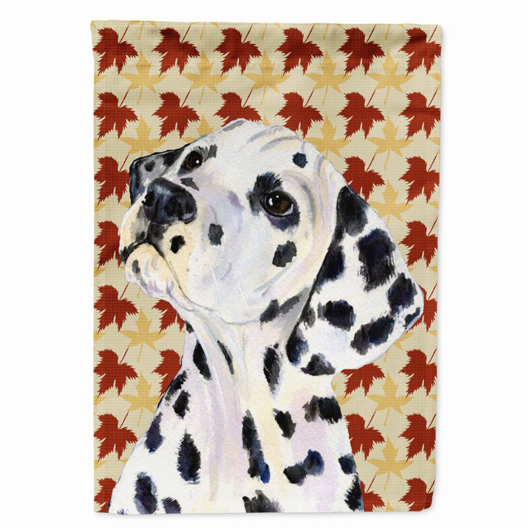 Fall Leaves with Dog Portrait Flag Garden Size - 705332064187