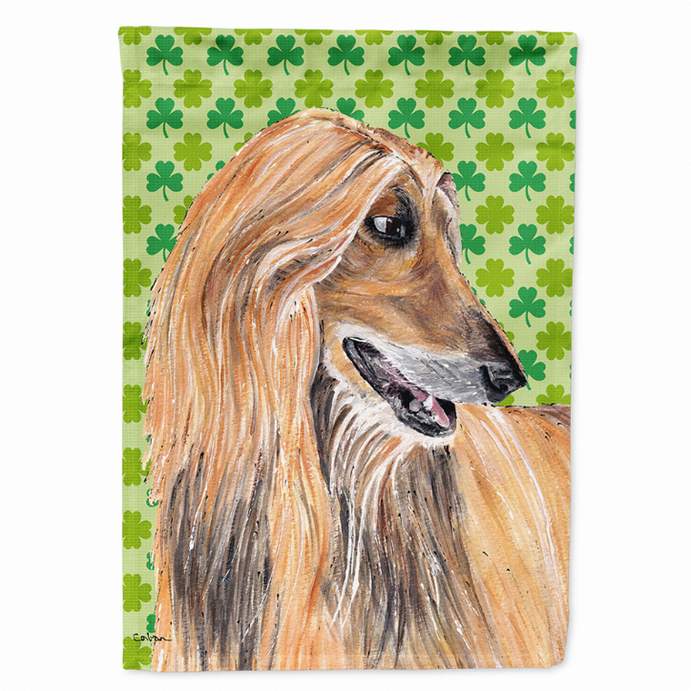 St. Patrick's Day Shamrock Dog Portrait Flag Garden Size - 615872834419
