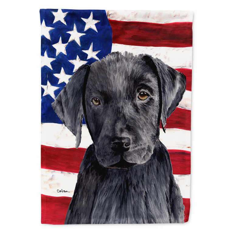 USA American Flag with Dog Flag Garden Size - 705332046732