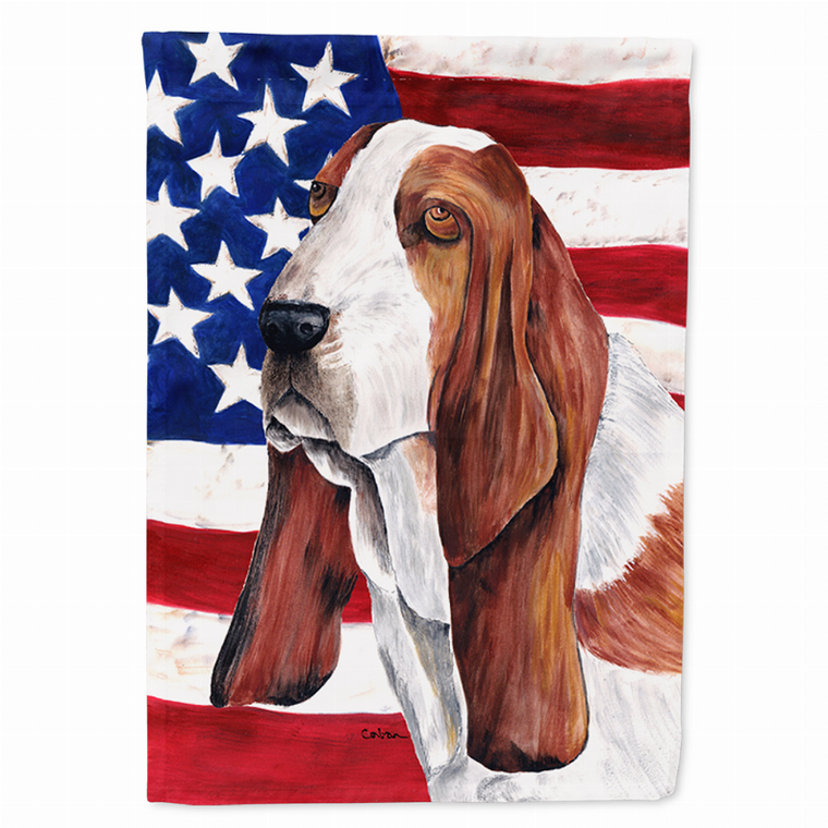 USA American Flag with Dog Flag Garden Size - 705332046657