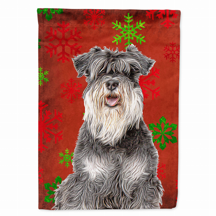 Red and Green Snowflakes Holiday Christmas Dog Flag Garden Size - 615872864232