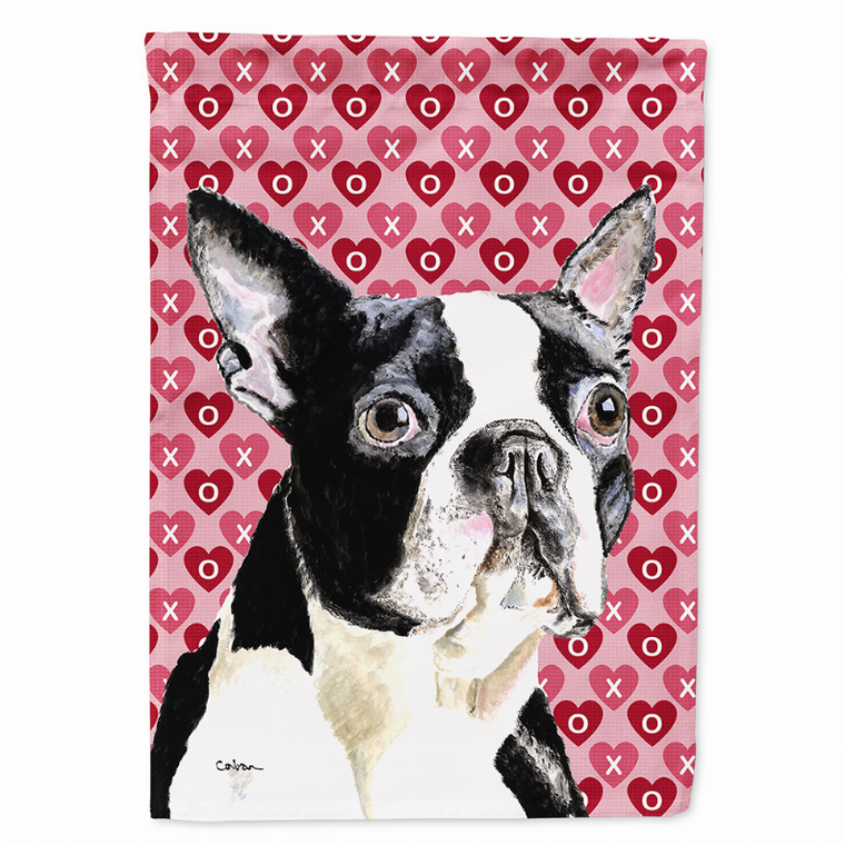 Hearts Love and Valentine's Day Dog Portrait Flag Garden Size - 705332063784